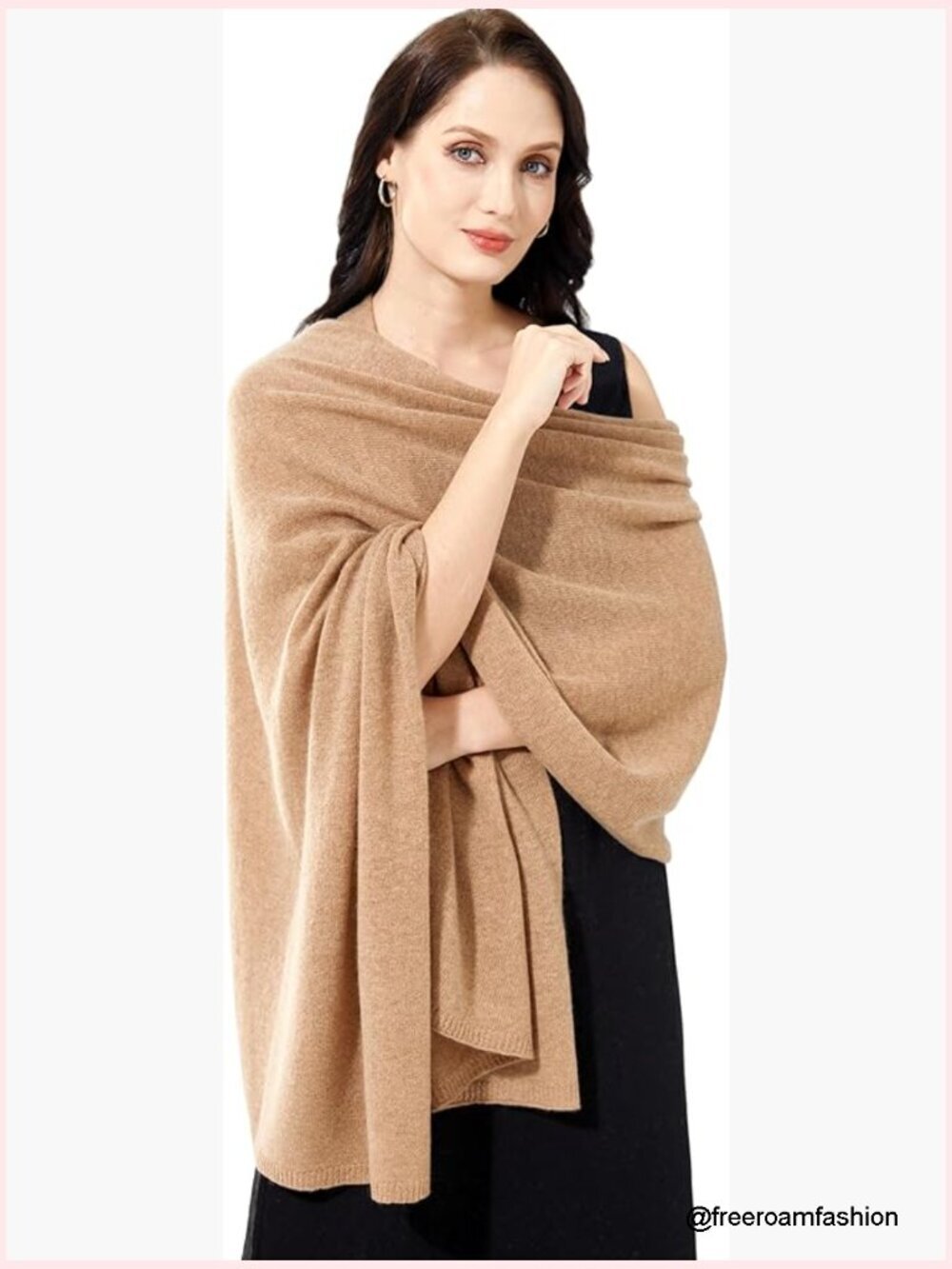 100% Cashmere Wrap Scarf Shawl Stole Extra Large 87x27 Lightweight Travel